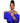 Royal Blue Oversized Bow Off-Shoulder Top for Women