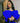 Royal Blue Oversized Bow Off-Shoulder Top for Women